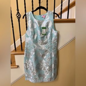 Lilly Pulitzer Mila Shift Dress in Metallic Shell Jacquard